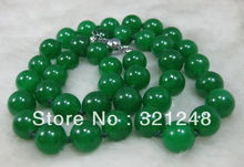 Collar de cuentas de Calcedonia Verde, joyería MY2076, de 12MM, de piedra Natural, de 24 pulgadas 2024 - compra barato