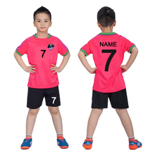 Uniforme de futebol personalizado para meninos e meninas, conjunto de calções de uniforme de futebol infantil 2024 - compre barato