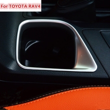 Cubierta de soporte de taza de agua para Toyota RAV4 2016 ABS, marco de cromo mate, colocación de taza para conducción a mano izquierda, nuevo 2024 - compra barato