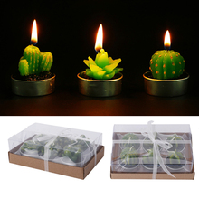 Non-spill Mini Cactus Candle Decorative Tea Light Candles for Xmas Party Hallowmas Wedding Decoration Birthday Table Decor Gifts 2024 - buy cheap