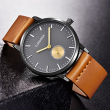 CURDDEN Luxury Fashion Men's Watch Leather Band Analog Quartz Round Wrist Watch Men's Business Wrist Watches montre homme 2024 - buy cheap