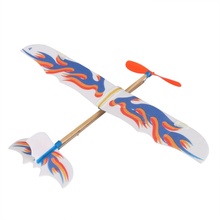 DIY Kacakid Plastic Foam Elastic Rubber Powered Flying Plane Kit Aircraft Model Educational Best Chirsmas Gift Toy For Children 2024 - buy cheap