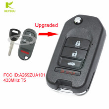 Обновленный флип-накопитель KEYECU, 433 МГц, T5, для Honda 1998-2002 Accord/1997-2001, специальный идентификатор FCC: A269ZUA101 2024 - купить недорого