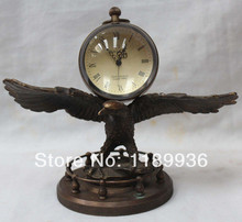 6 "China Bronze wirking Deco Wall Clock timekeeper machinery clock statue key 2024 - buy cheap