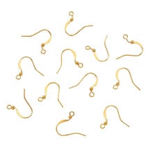 Pandahall 100pcs Brass Earring Hooks with Bead Charms for Jewelry Making DIY Findings 15mm, Hole: 2mm 2024 - buy cheap