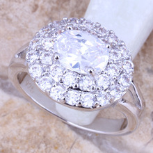 Amazing White CZ Silver Plated  Women's Ring Size 6 / 7 / 8 / 9 R0902 2024 - buy cheap