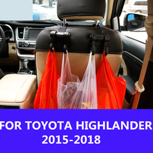 Resina útil assento de carro encosto de cabeça gancho para sacos organizador titular roupas cabide estilo do carro para toyota highlander 2015-2018 2024 - compre barato