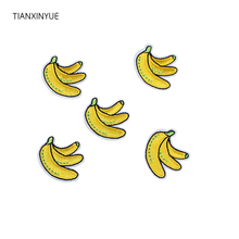 TIANXINYUE 20pcs/lot Banana patch Embroidery Iron On fabric Patches Appliques Sewing On Motif Badge DIY Clothing Bag fruit patch 2024 - buy cheap