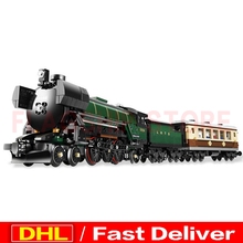 LP 21005 1085Pcs Technic Series Emerald Night Train Model Building Kit Block Bricks LPs Toy  Clone 10194 2024 - buy cheap