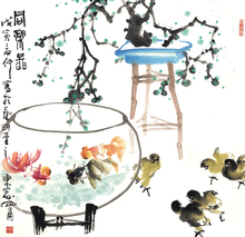 Pintura a óleo chinesa galinhas telas impressas em tela parede arte decoração imagem 2024 - compre barato