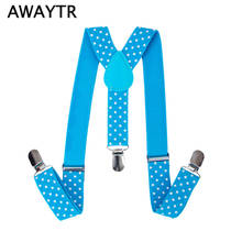 AWAYTR NEW 2017 New Boys Girls Suspenders Unisex Clip-on Braces Elastic Slim Suspender 2.5cm Wide Adjustable Dot Suspender 2024 - buy cheap