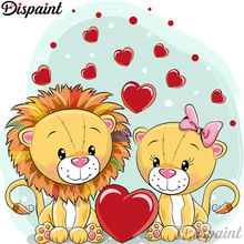 Dispaint Full Square/Round Drill 5D DIY Diamond Painting "Lion couple scenery" 3D Embroidery Cross Stitch 5D Home Decor A12383 2024 - buy cheap