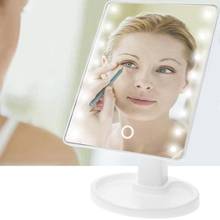 Светодиодный светильник, зеркало для макияжа с сенсорным экраном, зеркало для макияжа, профессиональное косметическое зеркало с светодиодный светильник, зеркало для макияжа, инструмент для красоты и здоровья 2024 - купить недорого