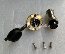 Free shipping M20/GX20/DF20 12pins 20mm aviation connector Wire Panel Connector Socket and Plug With Flange 2set/lot 2024 - buy cheap