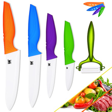 Ceramic knives 100% brand new four knives with one fruit peeler kitchen knives sharp cooking knives ceramic kitchen accessories 2024 - buy cheap