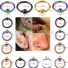 PINKSEE 10pcs Captive Bead Ring Ball Hoop Eyebrow Nipple Nose Lip Body Piercing Jewelry 2024 - buy cheap