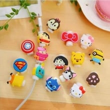 2018 5pcs/lot Cartoon Cable Protector Data Line Cord Protector Protective Case Cable Winder Cover For iPhone USB Charging Cable 2024 - buy cheap