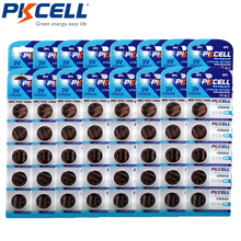 16Pack/80Pcs PKCELL  220mah CR2032 3v Battery Equal DL2032, BR2032, KL2032, 15004LC, L2032 DL2032 2032 Lithium Button cell 2024 - buy cheap