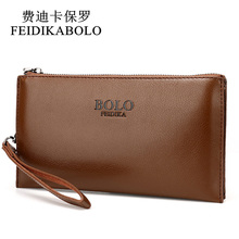 FEIDIKABOLO Male Leather Purse With Coin Bag Men's Clutch Wallets Handy Bags Cheap Carteras Mujer Wallets Men Black Brown Khaki 2024 - buy cheap