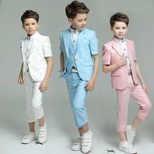 Fashion Candy colors Suit  Single Breasted Boys Suits for Weddings Costume Boys Blazer  teenager kids school suits 4-14Yrs 2024 - buy cheap