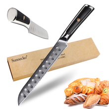 Кухонный нож шеф-повара Sunnecko VG10, японские высококачественные острые инструменты из дамасской стали с рукояткой из G10, 8 дюймов, для завтрака 2024 - купить недорого