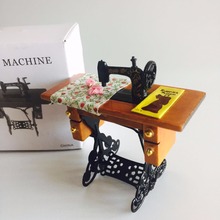 1:12 Retro Vintage Sewing Machine Dollhouse Vintage Miniature Fairy Doll House Life For Kids Children Birthday Christmas Gift 2024 - buy cheap