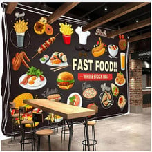 Mural de papel tapiz personalizado HD pintado a mano, pintura de fondo de restaurante occidental, revestimiento de pared de alto grado 2024 - compra barato