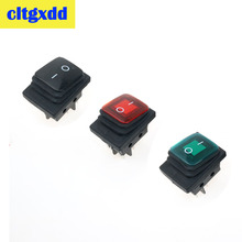Cltgxdd botão de interruptor, 1 peça, liga, desliga, 4 pinos selados, à prova d'água, para barco marinho, com led 16a, 250v, 20a, 125v/ac 39*28mm