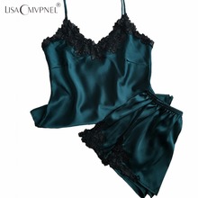 LISACMVPNEL POLYESTER SOLID SEXY PAJAMAS SPAGHETTI STRAP SEXY SOFT SLEEPWEAR 2024 - buy cheap