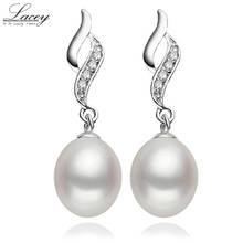 White Earrings With Pearl,Natural Freshwater Pearl Earrings For Women,Wedding Pearl Earrings 925 Silver Fine Jewelry  2024 - buy cheap