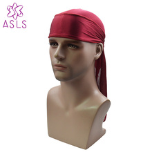 New Fashion Unisex Silky Durag long tail and wide straps 360.540.720 waves for men DU-RAG 2024 - buy cheap