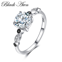 BLACK AWN 2021 New Classic 925 Sterling Silver Fine Jewelry Trendy Engagement Bague Femme for Women Wedding Rings Bijoux C057 2024 - buy cheap