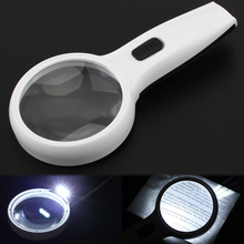 Portable High Quality 75mm Handheld 10X Magnifier Magnifying Glass Loupe Reading Jewelry Repair Tool with 3LED Tools 2024 - buy cheap