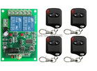 Sistema de interruptor com controle remoto sem fio, 12v, 2 canais, telescópico, 1 * receptor + 4 transmissores olho de gato, para portão de garagem 2026 - compre barato