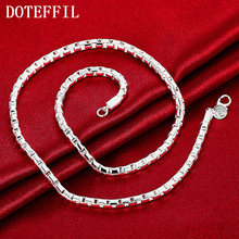 DOTEFFIL-collar de plata de ley 925 para hombre y mujer, cadena de caja redonda de 20 pulgadas, abalorio para boda, fiesta de compromiso, joyería de moda 2024 - compra barato