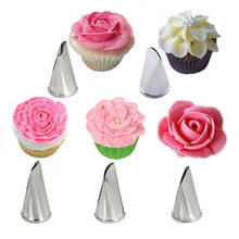 5 Pcs/Set Stainless Steel Icing Piping Nozzles Icing Piping Nozzles Rose Petal Cake Decorating Tips Russian Baking DIY Decorate 2024 - buy cheap
