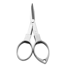 Wang Wuquan double circle folding scissors stainless steel fishing scissors pocket travel mini scissors student office scissor 2024 - buy cheap