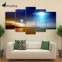 Artsailing HD Printed 5 Piece Canvas Art  Alien UFO Canvas Prints Wall Pictures for Living Room Modern Free Shipping CU-3151C 2024 - buy cheap