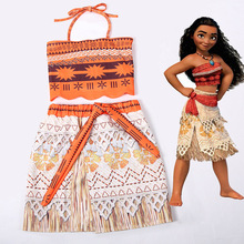 Fantasia de cosplay da princesa moana para crianças, traje adulto para festa 2024 - compre barato