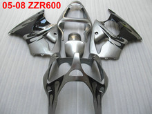 Kit carenagem injeção de motocicleta, prata, preta, para kawasaki ninja zzr600 05 06 07 08 zzr600 2005-2008 tw39 2024 - compre barato