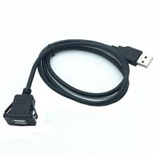 New USB 2.0 Type AM to AF Panel Mount Extension Cable Snap-in USB 2.0 Cable 2024 - buy cheap