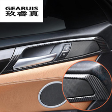 Carbon fiber Car styling For BMW X3 F25 X4 F26 Interior Door Handle Cover Trim Door Bowl Stickers decorative auto accessories 2024 - buy cheap