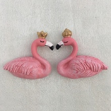 Imán de nevera de flamenco rosa 3D, pegatina magnética de resina de recuerdo, decoración de cocina, 2 uds. 2024 - compra barato