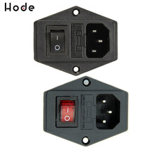 Toma de corriente 3 en 1, accesorio negro y rojo AC 250V 10A, 3 enchufes con portafusibles con interruptor basculante 2024 - compra barato