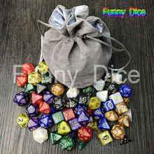 56 unids/bolsa MTG RPG D & D DND juego de dados de tablero juego de 8 juegos de dados D4 D6 D8 D10 D12 D20 marbling juego de acrílico 2024 - compra barato