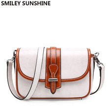 SMILEY SUNSHINE Genuine Leather Crossbody Bags for Women 2019 Famous Brand Female Small Handbag Messenger Bag White Shoulder Bag 2024 - buy cheap