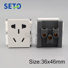 SeTo 128 Type 10A 250V Electric Power Socket Module Five Hole Power Socket Keystone For Wall Plate Socket 2024 - buy cheap