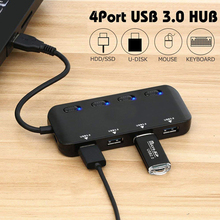 USB HUB 3.0 4 Ports USB HUB Splitter With on/off Switch or EU/US Power Adapter For MacBook PC Laptop USB Multi Splitter HUB 2024 - buy cheap