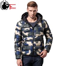 Men's Cotton Padded Down Jacket Camouflage Military Parka Camo Zipper Hoodie Autumn Coat Male Army Style Casual Red Blue Green 2024 - buy cheap