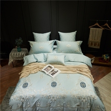 Noble 4/7 pcs conjunto de cama 100% algodão egípcio bordado edredon/colcha cobre roupas de cama lençol Fronha rei rainha tamanho 2024 - compre barato